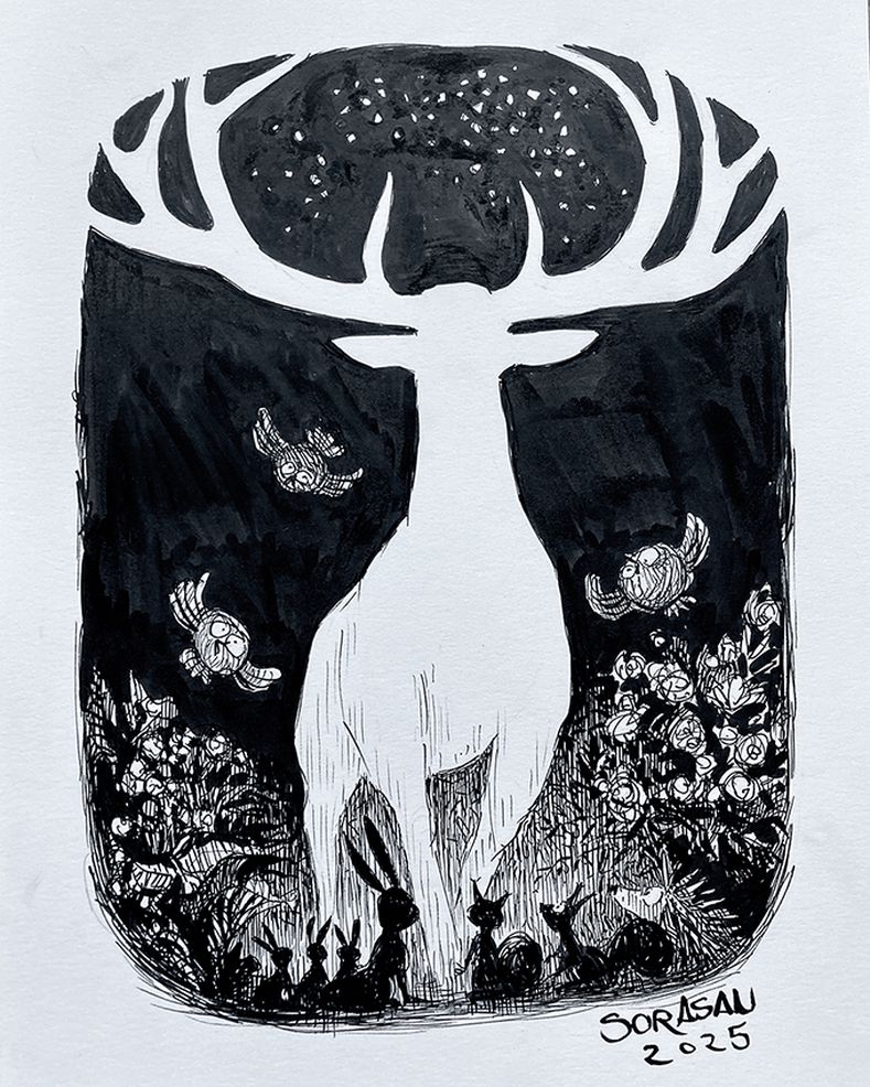 Inktober 2025 - Day 5 Deer