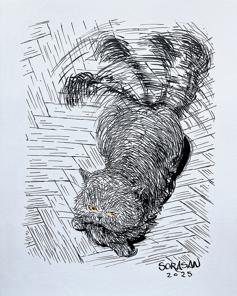 Inktober 2025 - Day 10 Sweep