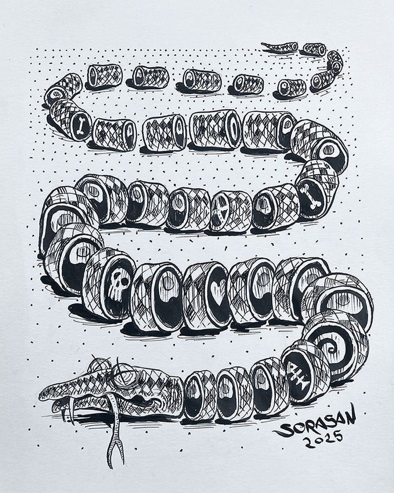 Inktober 2025 - Day 12 Shredded