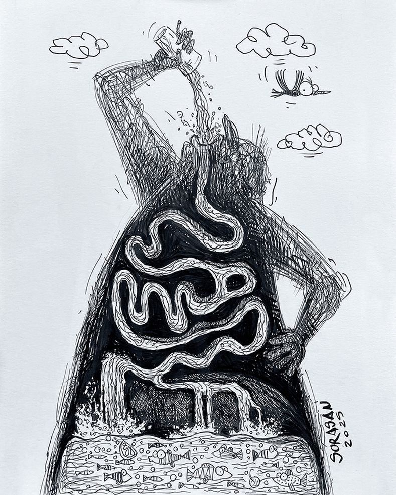 Inktober 2025 - Day 13 Drink