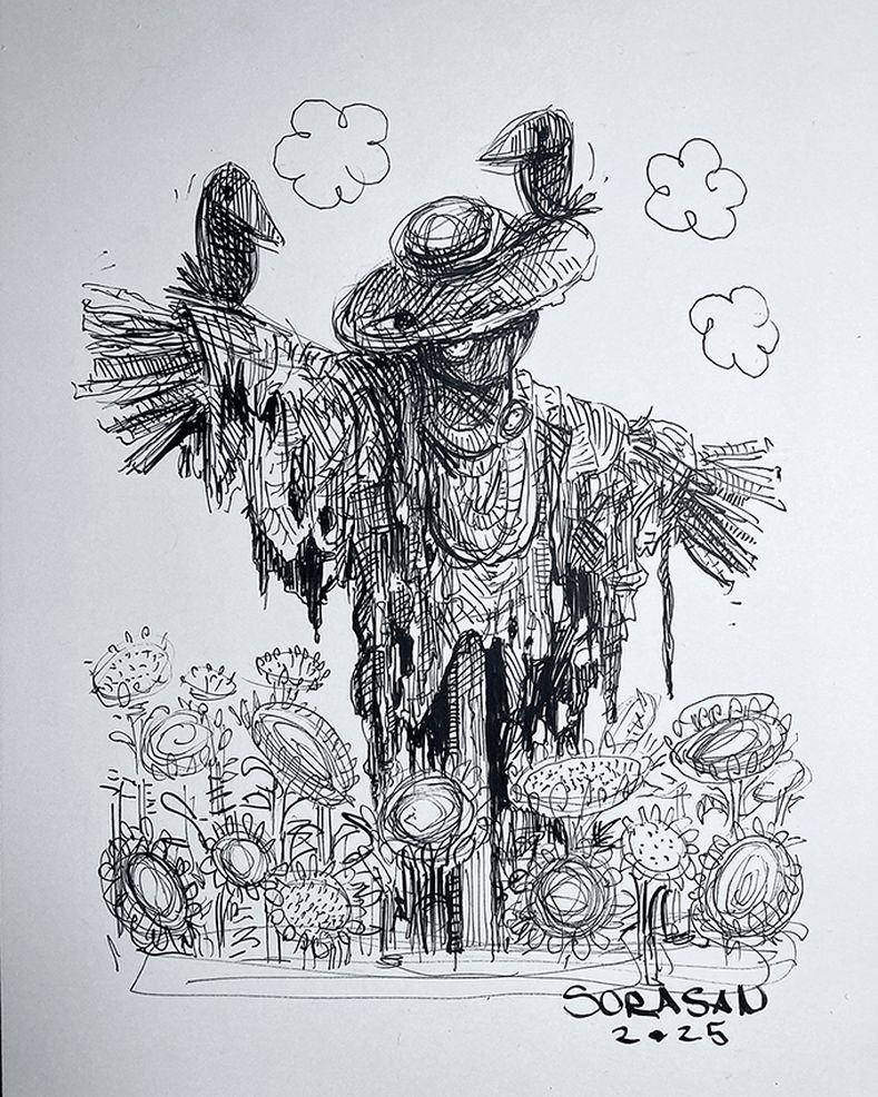 Inktober 2025 - Day 15 Ragged