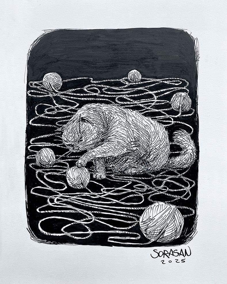 Inktober 2025 - Day 26 Puzzling